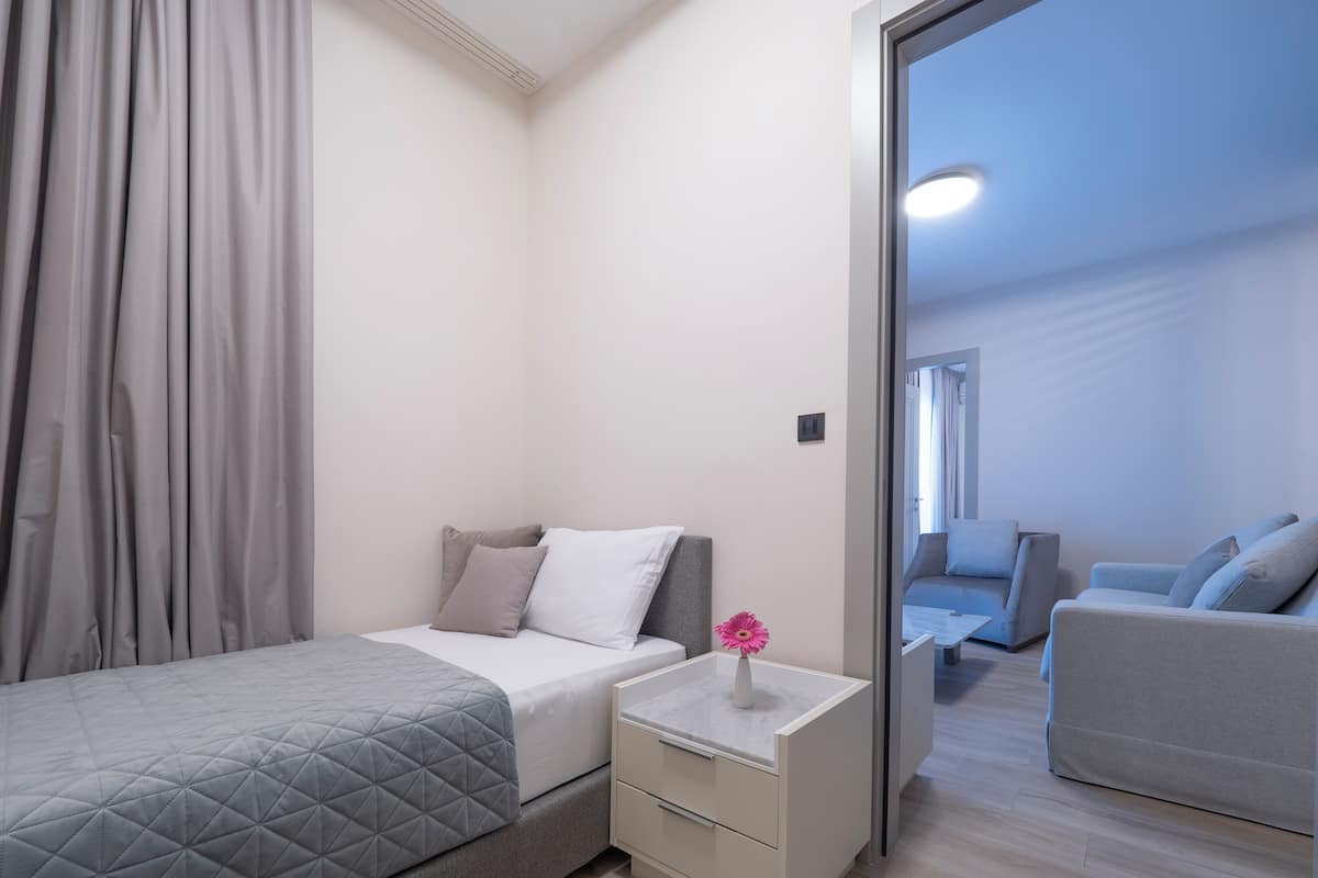 Superior appartement | 2 slaapkamers, luxe beddengoed, een kluis op de kamer, een bureau