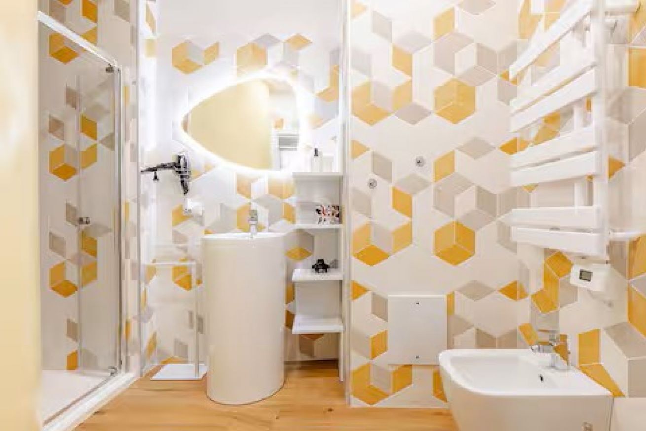 Dusche, Haartrockner, Bidet, Handtücher