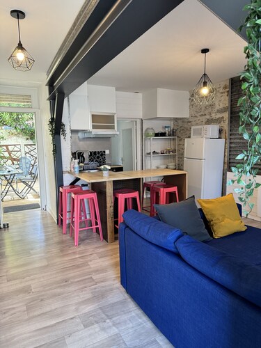 Apart 50m² 5 People 2 Bedrooms –Town, Train, Beach few mn