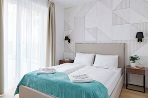 2 室のベッドルーム、WiFi、ベッドシーツ
