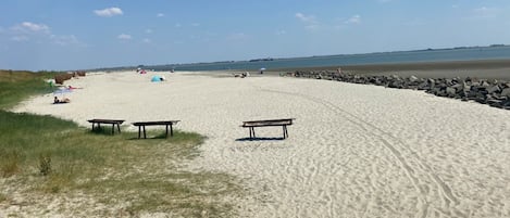 Vlak bij het strand