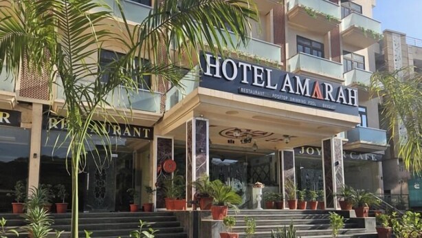 A hotel named "HOTEL AMARAH" with a restaurant and a spa. - Hotel Amarah (Jaipur)