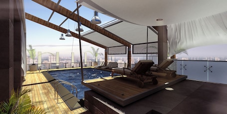 Piscina externa sazonal. Elite Hotel By Beverly