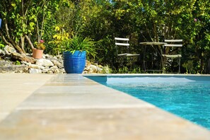 Pool - Self-catering cottage with swimming pool, near Le Grand-Pressigny, in the Loire Valley. (Chaumussay)