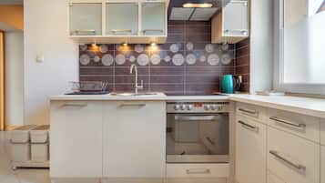 Suite Studio Confort, balcon | Cuisine privée