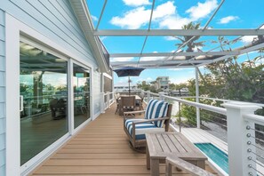 Outdoor dining - Sancroft: Stunning Pool Home w Direct Water Access (Sanibel)