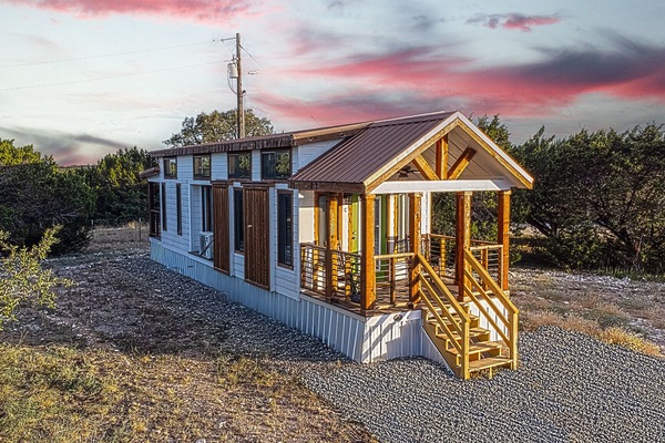 The home during a beautiful sunset