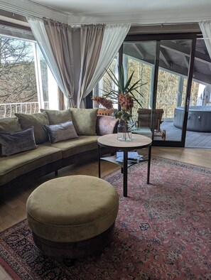 智能电视、壁炉、书