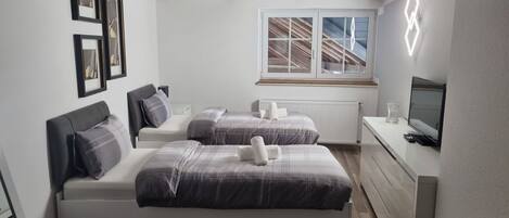 Chambre Standard avec lits jumeaux, salle de bain privée, vue sur la cour intérieure | Accès au Wi-Fi (inclus)