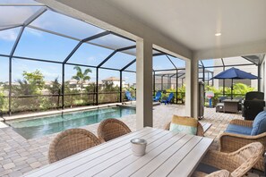 A heated pool