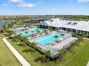 A heated pool