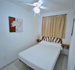 1 bedroom, iron/ironing board, bed sheets