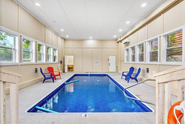 Indoor pool, a heated pool