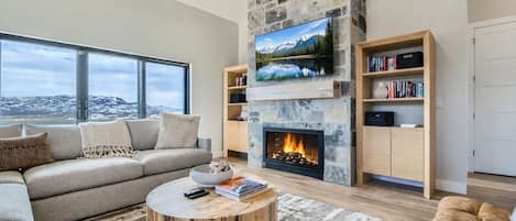 TV connectée, cheminée, baby-foot