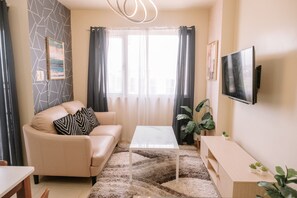 Appart'hôtel, 1 chambre, patio | Salle de séjour