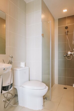 Apartment, 1 Schlafzimmer, Balkon, Stadtblick | Badezimmer