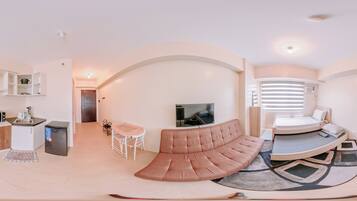 Estudio, 1 habitación, con acceso para personas discapacitadas, vista al jardín | Sala de estar