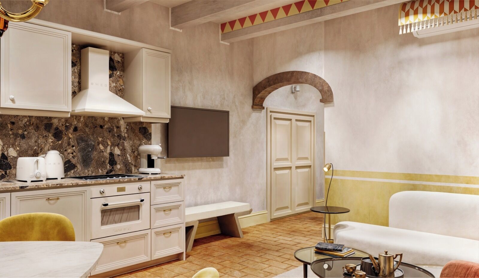 Departamento clásico, 2 habitaciones | Cocina privada | Refrigerador con congelador, horno, parrilla de estufa y lavavajillas 