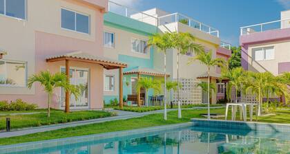 IM07 Excellent Apartment 600m from the beach with 2 suites - Imbassaí