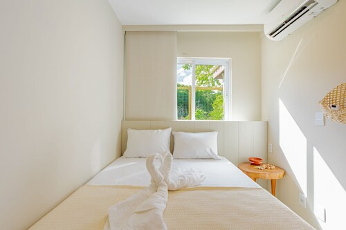 IM07 Excellent Apartment 600m from the beach with 2 suites - Imbassaí