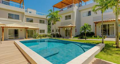 IM07 Excellent Apartment 600m from the beach with 2 suites - Imbassaí
