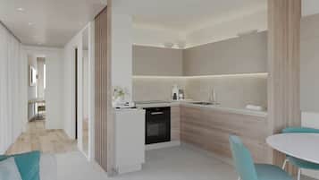 Comfort Apartment, 1 Bedroom, Mountain View | Private kitchen