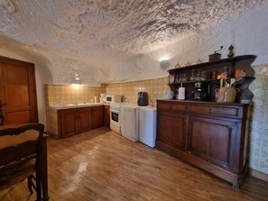 Fridge, microwave, oven, dishwasher - Semi-cave house MONTRICHARD(41) near Beauval and Chenonceaux zoos (Montrichard Val de Cher)