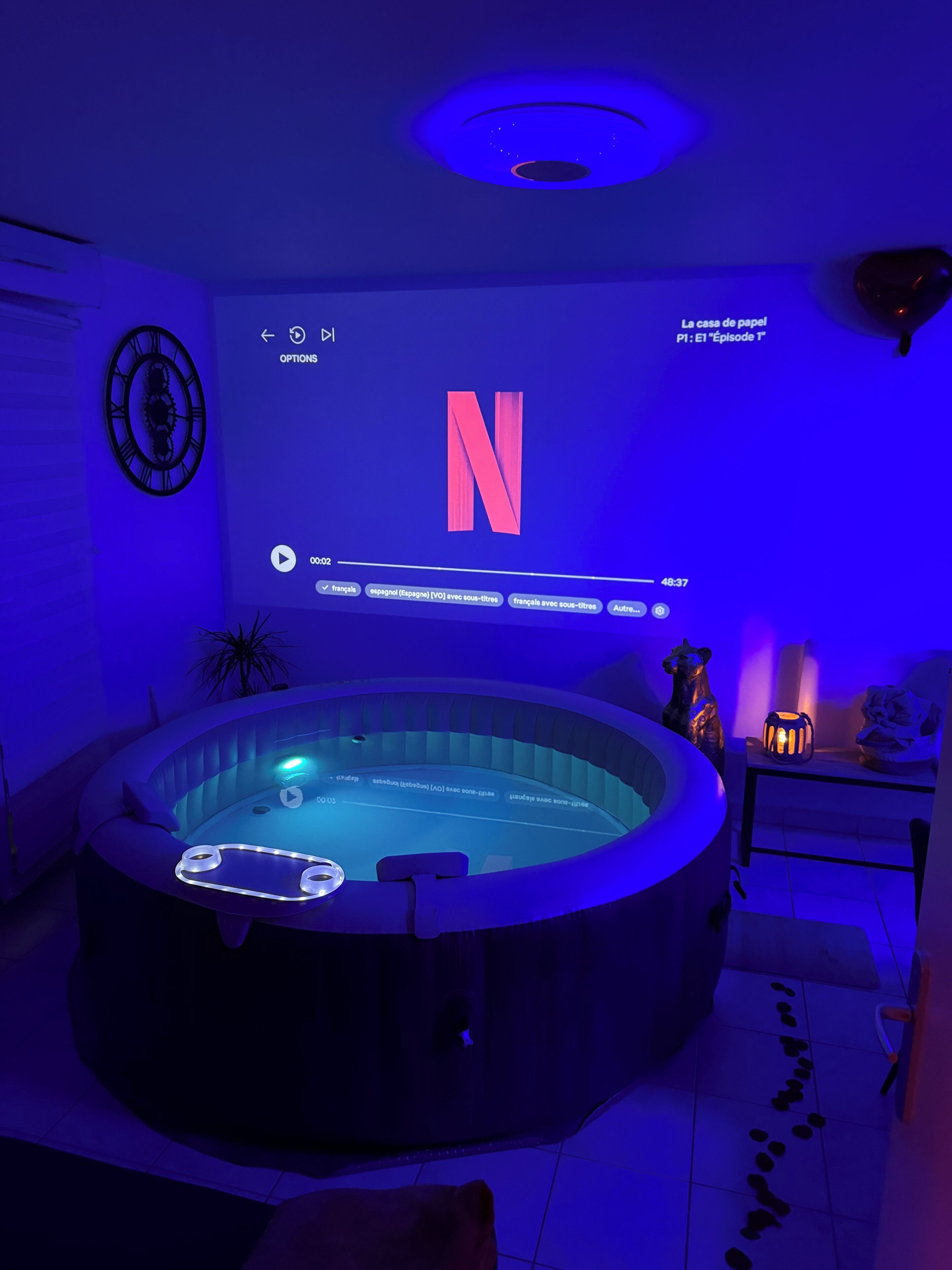 Bain à remous, massages