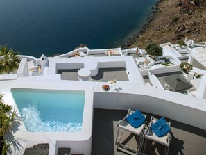 Superior Apartment, Sea View | Terrace/patio - Gabbiano Traditional Cave Houses (Santorini)
