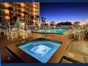 Outdoor pool, a heated pool