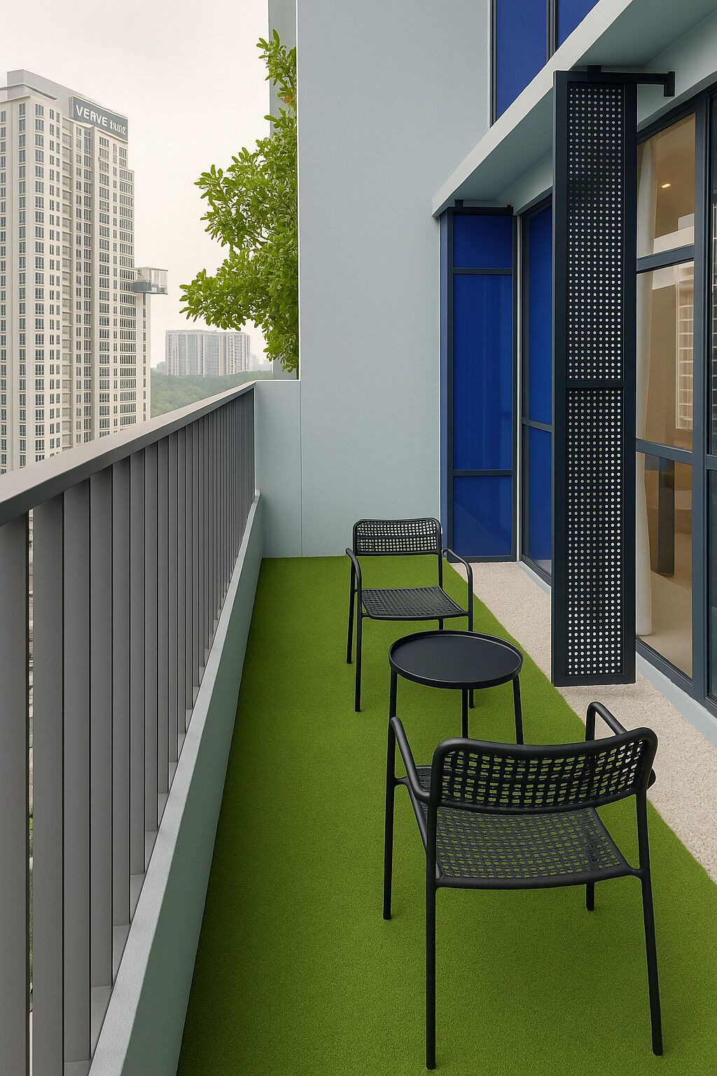 尊荣公寓, 1 间卧室, 浴缸, 河景 | 庭院景观