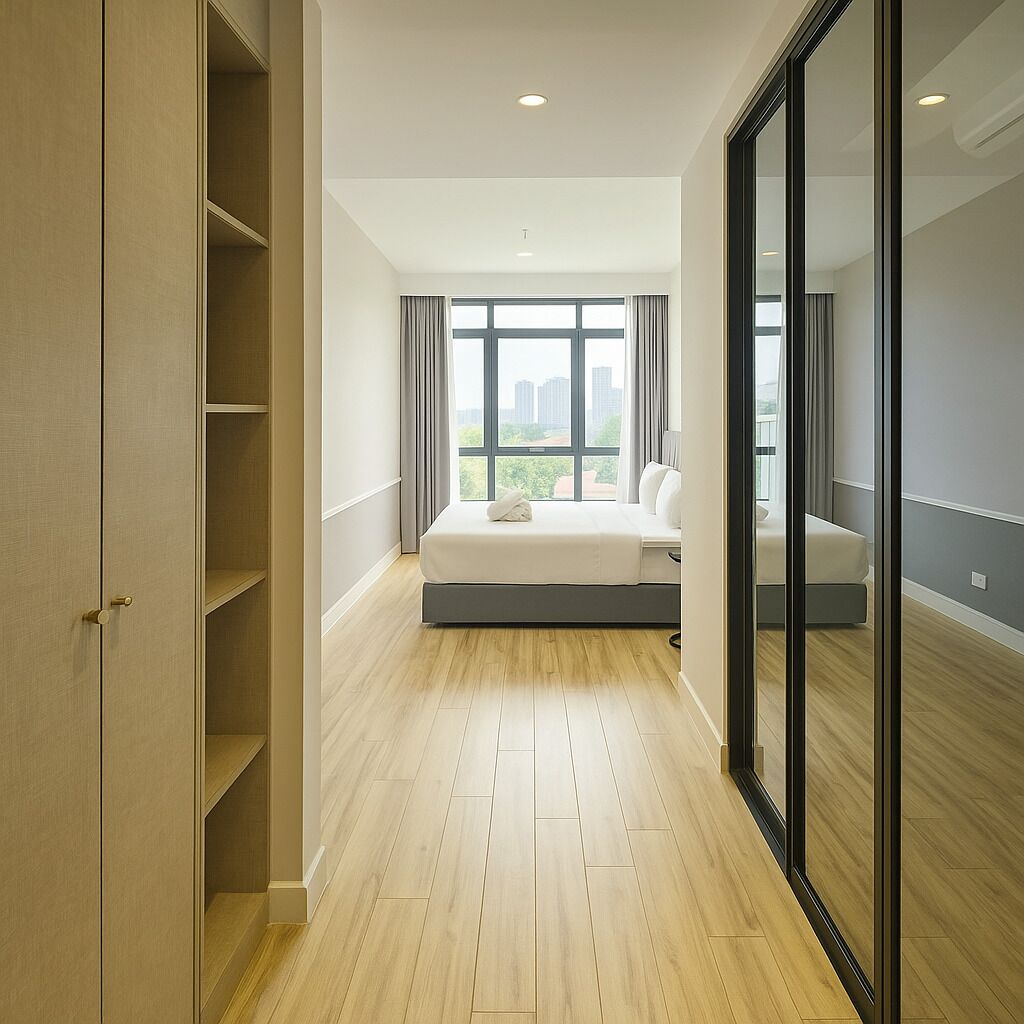 ดีลักซ์อพาร์ทเมนท์, 1 ห้องนอน, อ่างอาบน้ำ, วิวเมือง | เตารีด/โต๊ะรีดผ้า, Wi-Fi ฟรี