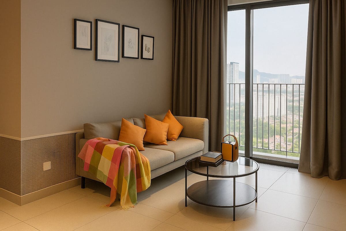 Superior Apartment, 2 Bedrooms, Balcony, City View | Living room