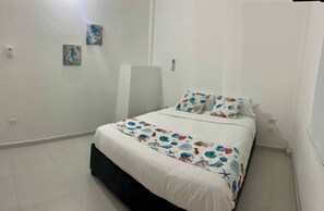 1 غرفة نوم وواي فاي وملاءات أسرّة