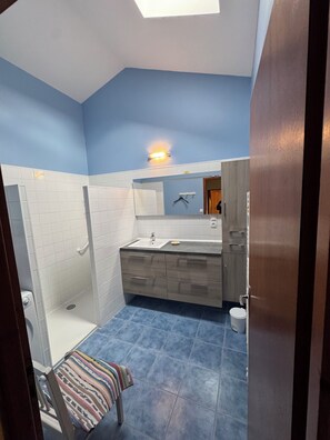 Shower, hair dryer, soap, toilet paper - Charming apartment in a 17th century farmhouse, sleeps 4 (LE CHATEAU DOLERON)