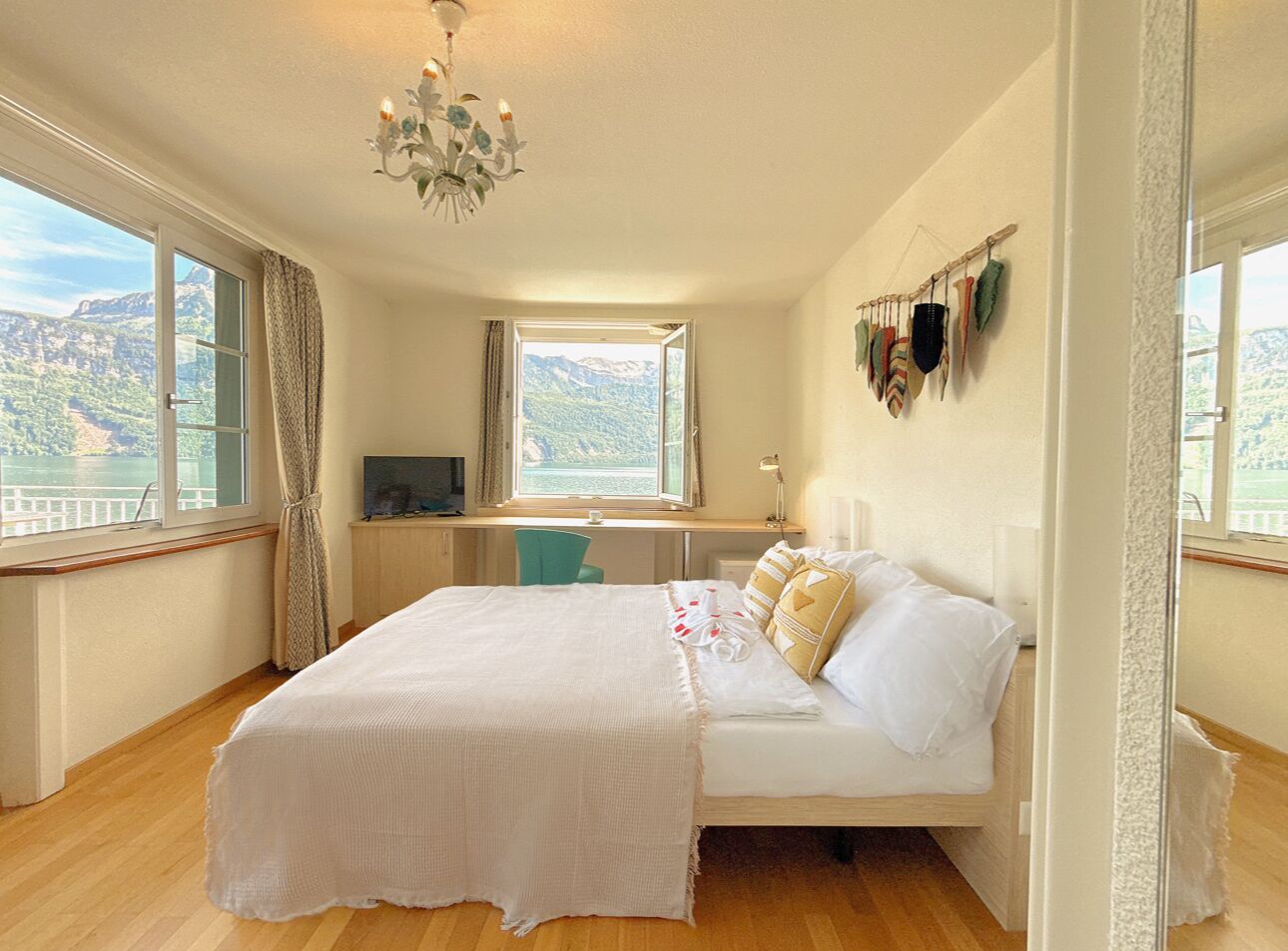 Standard-dobbeltværelse - 1 dobbeltseng - søudsigt | Badeværelse