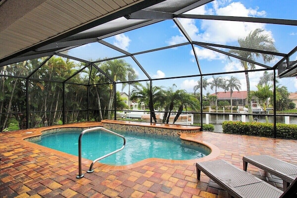 A heated pool