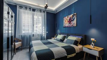 2 chambres, coffres-forts dans les chambres, bureau