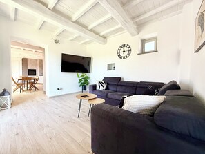 Living area - Swimming pool,Sauna,Jacuzzi,Barbecue,A/C,Billiards,WiFi,5minutes from the sea and downtown (Sarzana)