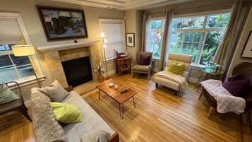 Télévision, cheminée, jeux vidéo, espaces bureaux