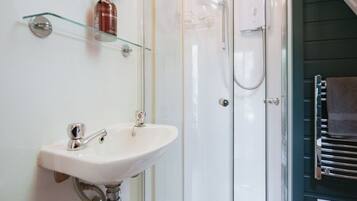 Shower, soap, toilet paper