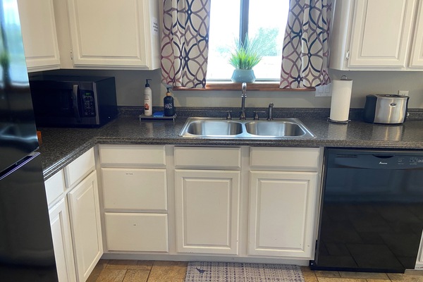 Microwave, oven, stovetop, dishwasher