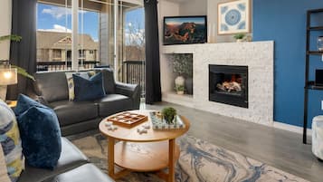 Apartment, Multiple Beds, Balcony, Garden View (2133 Krisron Road (D-302)) | Living area | 50-inch flat-screen TV with digital channels