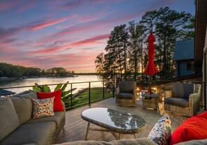 Terrace/patio - Lucent Sunset Retreat w/Heated Pool & Game Room (Mooresville)