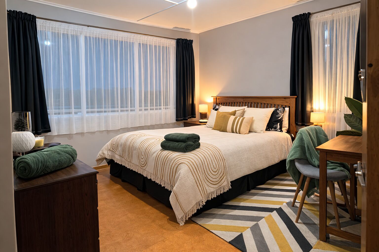 4 habitaciones, tabla de planchar con plancha y wifi gratis 