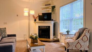 Smart TV, fireplace