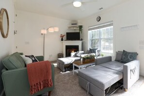 Smart-tv en een open haard