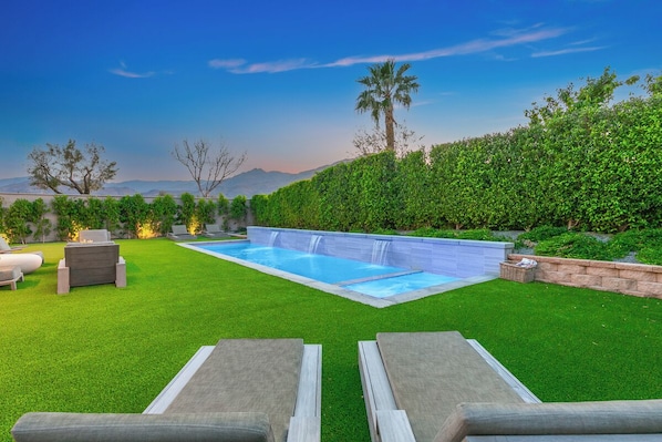 A heated pool