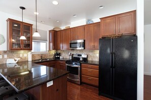 Oven, stovetop, dishwasher, ice maker