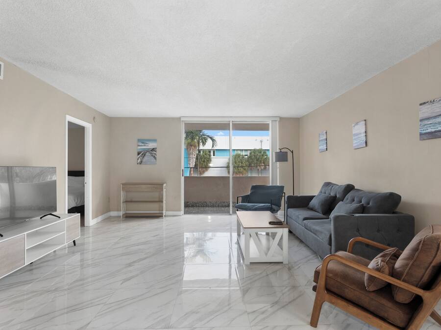 Apartment | Living room | 55-inch LCD TV with digital channels, Netflix, Hulu